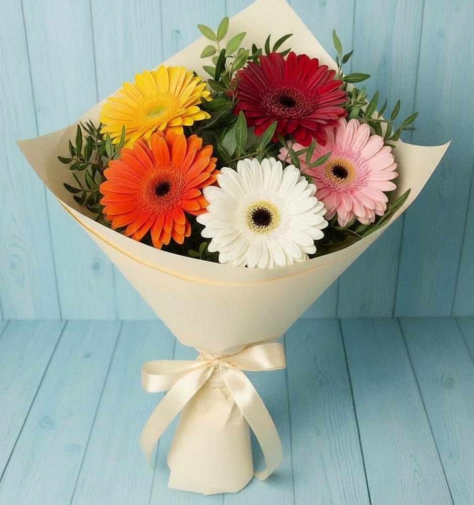 Букет цветов из: Герберы в Поповскую