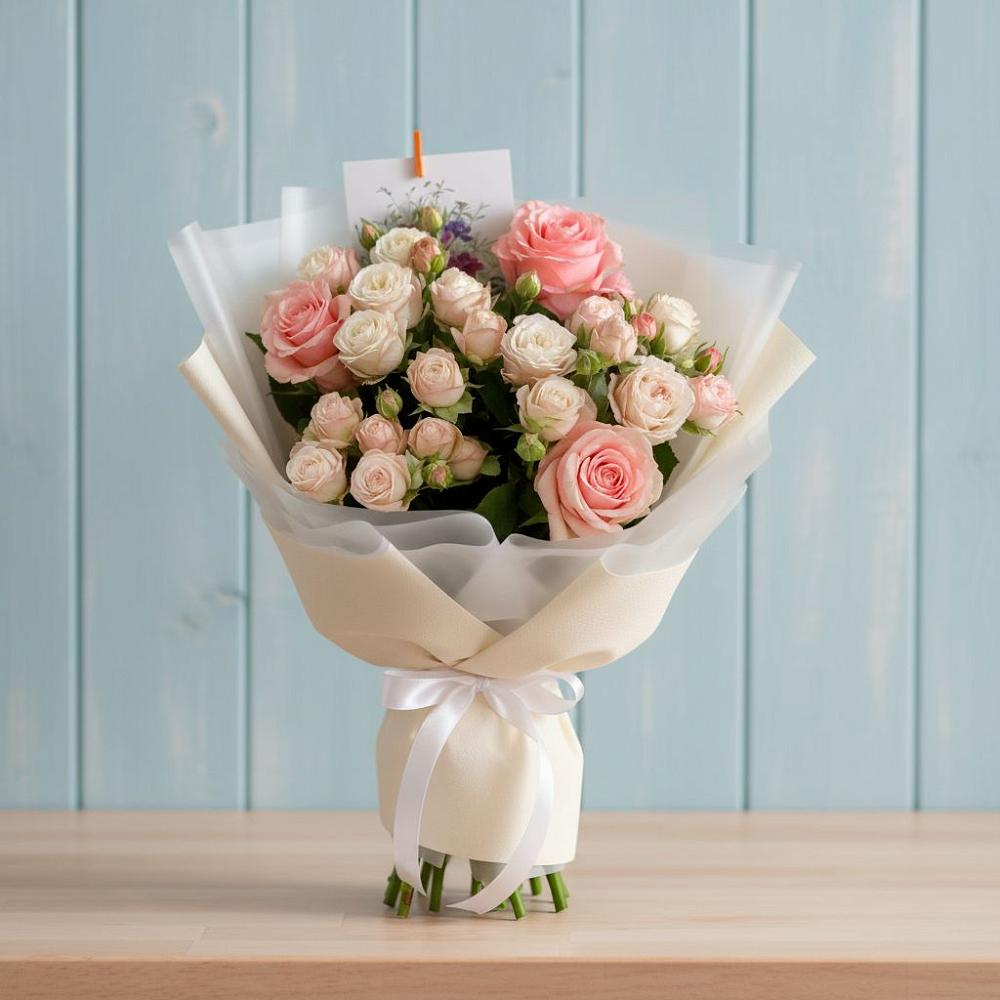 Букет цветов из: Розы в Поповскую