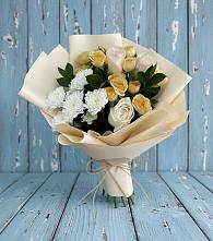 Букет цветов из:  Розы и Хризантемы в Поповскую