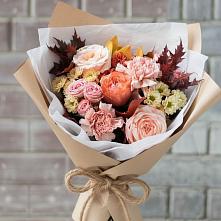 Букет цветов из:  Гвоздики, Хризантемы и Розы в Поповскую