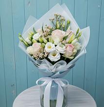 Букет цветов из:  Розы и Лизиантусы в Поповскую