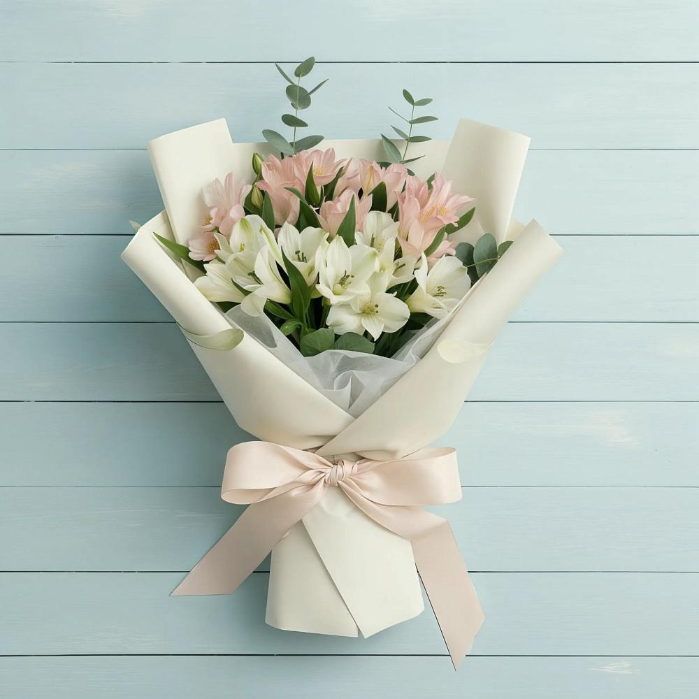 Букет цветов из: Альстромерии в Поповскую