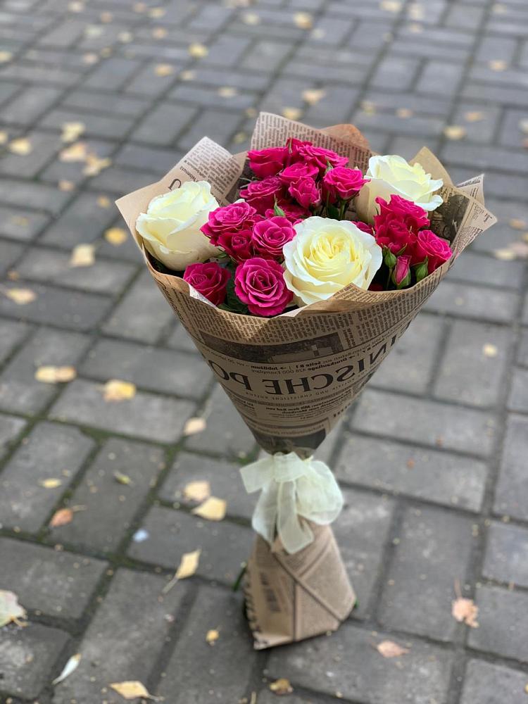 Букет цветов из: Розы в Поповскую