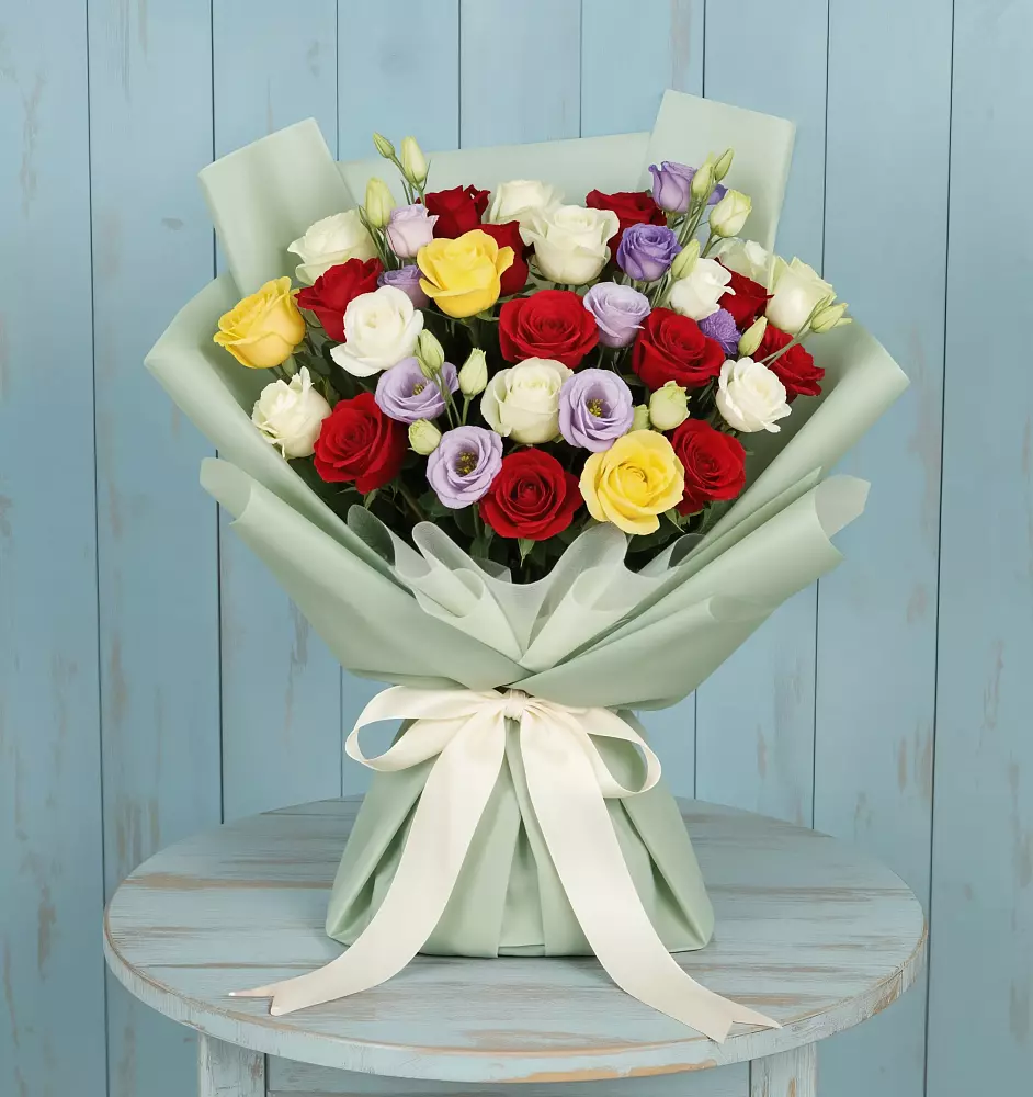 Букет цветов из: Розы в Поповскую