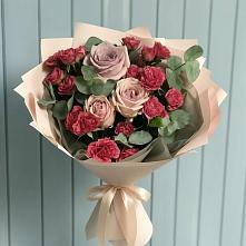 Букет цветов из:  Гвоздики и Розы #REPLACE_PRED# Поповскую