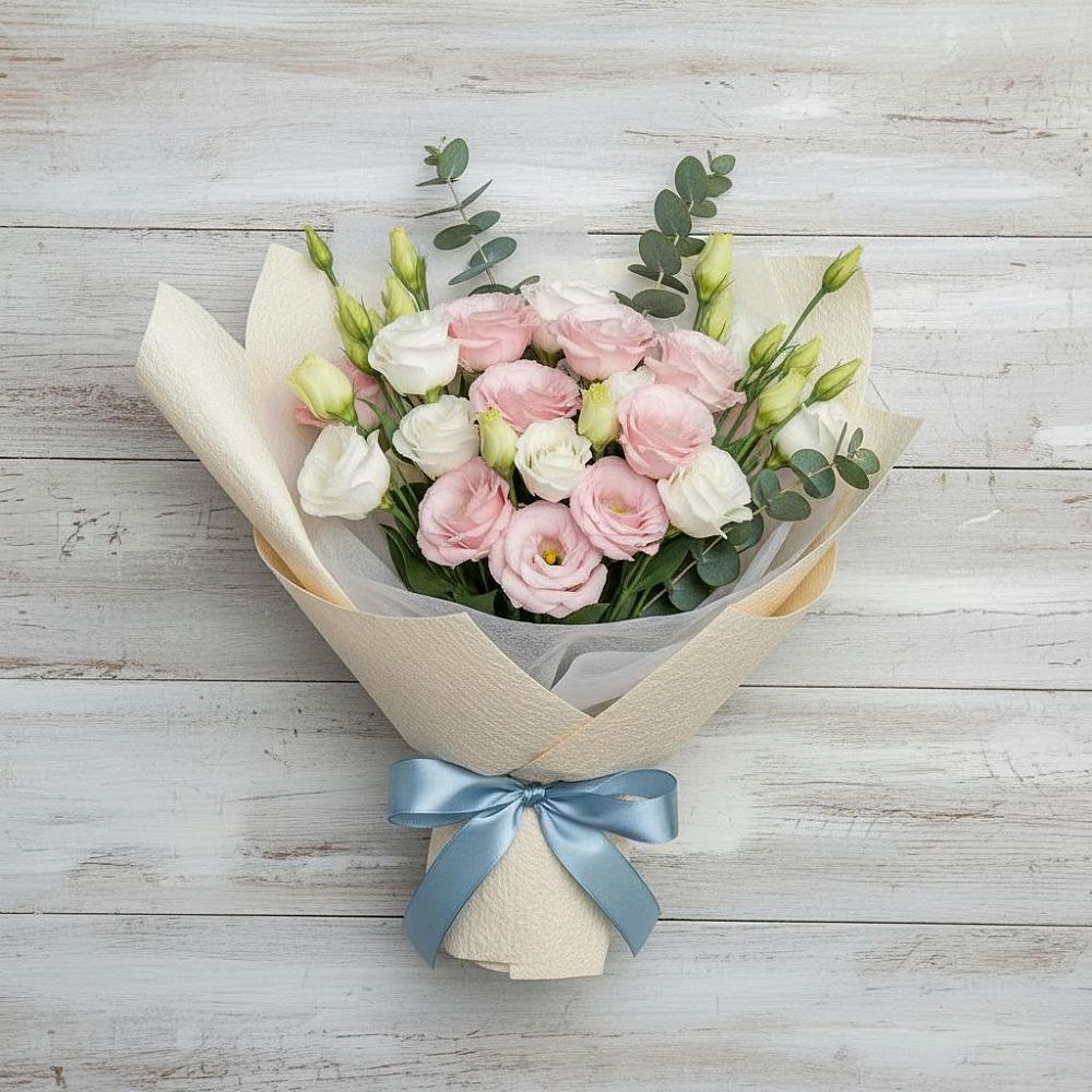 Букет цветов из: Лизиантусы в Поповскую