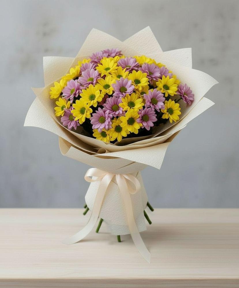 Букет цветов из: Хризантемы в Поповскую